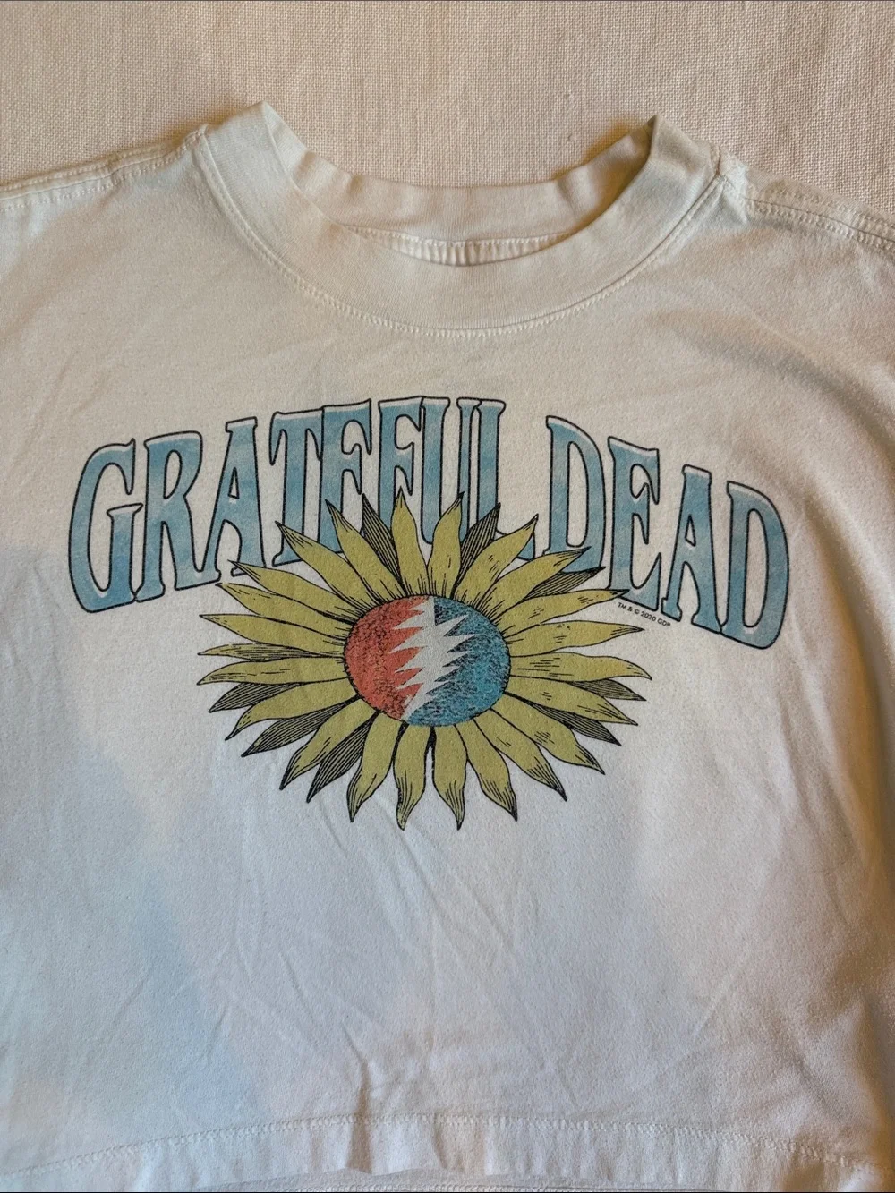 GAP White Grateful Dead Sunflower Graphic Tee